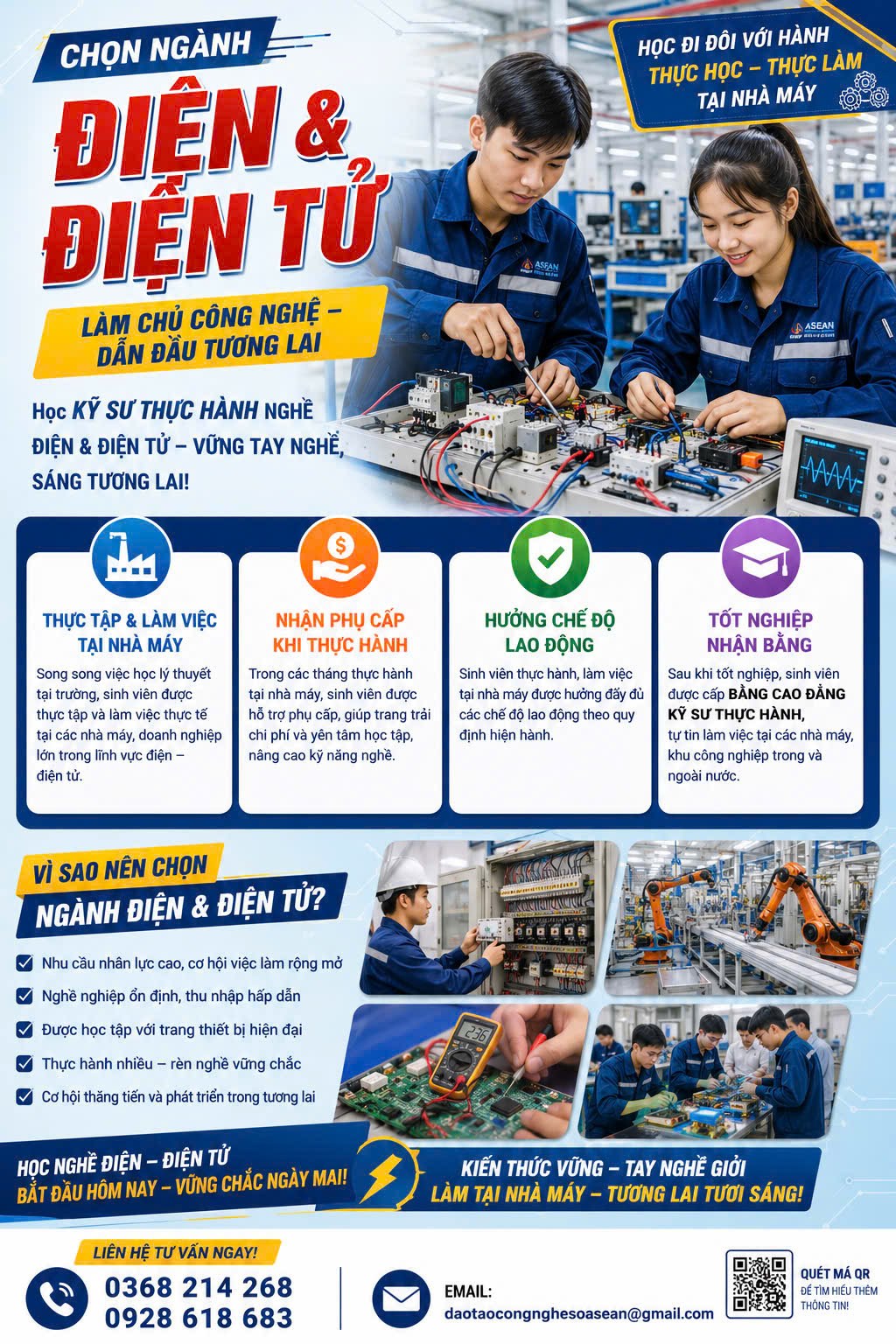 Dự án đào tạo ngành kỹ sư thực hành ngành Điện -  Điện tử 